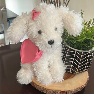 FAO Schwarz Plush Toy 12" Sparklers Labrador Mix Dog‎ with Purse Stuffed Animal